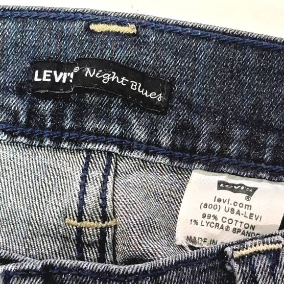 LEVI'S ♡ Sweet 'n Sexy LEVI'S Night Blues Stretchy Blue Jeans w/Rhinestones 8 - Picture 16 of 16
